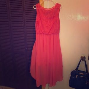Coral cocktail dress